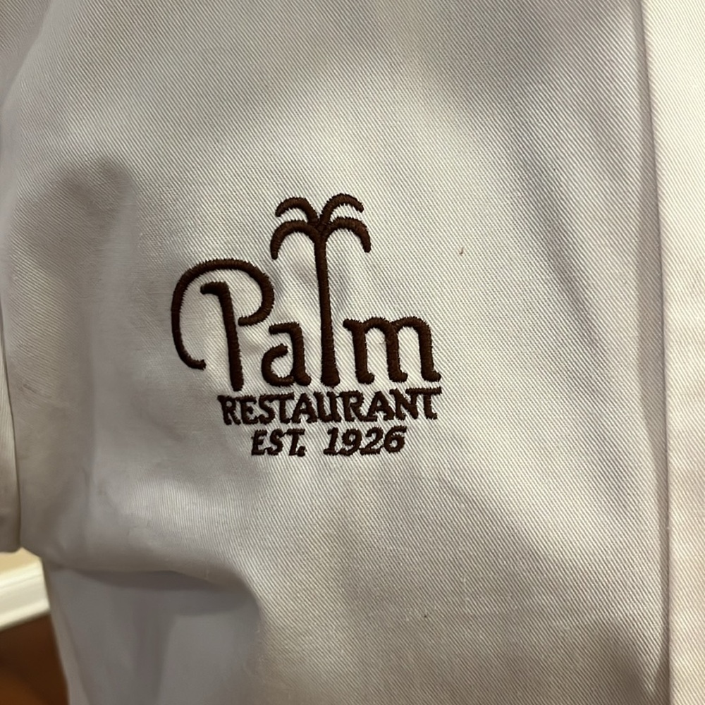 Palm chef jacket! Fun conversation piece.Great condition/ never used to cook - Picture 2 of 5